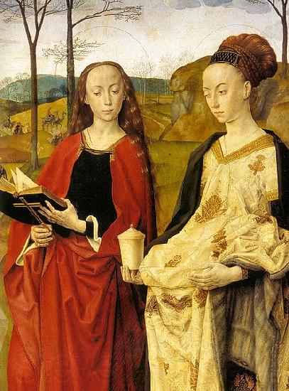 Hugo van der Goes Sts Margaret and Mary Magdalene with Maria Portinari Spain oil painting art